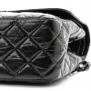 CHANEL SHINY DISTRESSED CALFSKIN QUILTED JUMBO DOUBLE FLAP SO BLACK BLACK HARDWARE (30*19*10cm)