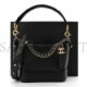 CHANEL CALFSKIN CROCODILE EMBOSSED SMALL GABRIELLE COCODILE HOBO BLACK GOLD HARDWARE (20*15*8cm)