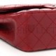 CHANEL CAVIAR QUILTED JUMBO DOUBLE FLAP DARK RED SILVER HARDWARE (30*18*10cm)