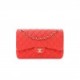 CHANEL CAVIAR QUILTED JUMBO DOUBLE FLAP RED ROSE GOLD HARDWARE (30*20*9cm)