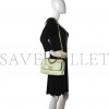 CHANEL LAMBSKIN QUILTED MEDIUM CHANEL 19 FLAP LIGHT GREEN GOLD HARDWARE (26*16*8cm)