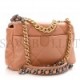 CHANEL LAMBSKIN QUILTED MEDIUM CHANEL 19 FLAP LIGHT BROWN GOLD HARDWARE (25*17*8cm)