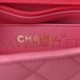 CHANEL LAMBSKIN QUILTED MINI TOP HANDLE RECTANGULAR FLAP PINK ROSE GOLD HARDWARE  (20*12*6cm)