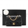 CHANEL CAVIAR QUILTED SWEETHEART MINI RECTANGULAR FLAP BLACK  GOLD HARDWARE (18*12*6cm)