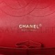 CHANEL CAVIAR CHEVRON QUILTED JUMBO DOUBLE FLAP DARK RED ROSE GOLD HARDWARE (30*20*9cm)