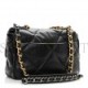 CHANEL GOATSKIN QUILTED MEDIUM CHANEL 19 FLAP BLACK GOLD HARDWARE (25*17*8cm)