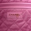 CHANEL SHINY CALFSKIN QUILTED SMALL CHANEL 22 PINK GOLD HARDWARE (30*30*8cm)