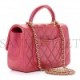 CHANEL IRIDESCENT LAMBSKIN QUILTED MINI TOP HANDLE RECTANGULAR FLAP RED GOLD HARDWARE (20*13*6cm)