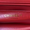 CHANEL IRIDESCENT LAMBSKIN QUILTED MINI TOP HANDLE RECTANGULAR FLAP RED GOLD HARDWARE (20*13*6cm)