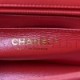 CHANEL IRIDESCENT LAMBSKIN QUILTED MINI TOP HANDLE RECTANGULAR FLAP RED GOLD HARDWARE (20*13*6cm)