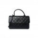 CHANEL LAMBSKIN QUILTED MEDIUM TRENDY CC FLAP DUAL HANDLE BAG SO BLACK BLACK HARDWARE  (30*20*10cm)