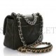 CHANEL LAMBSKIN QUILTED MEDIUM CHANEL 19 FLAP KHAKI SILVER HARDWARE (25*17*8cm)