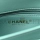 CHANEL LAMBSKIN QUILTED SMALL TRENDY CC FLAP DUAL HANDLE BAG LIGHT GREEN ROSE GOLD HARDWARE (25*18*10cm)