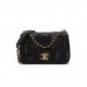 CHANEL DENIM QUILTED DENIM MOOD MINI RECTANGULAR FLAP BLACK MULTICOLOR GOLD HARDWARE (21*13*7cm)