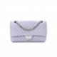 CHANEL CALFSKIN CHEVRON QUILTED 2.55 REISSUE 225 FLAP LIGHT PURPLE SILVER HARDWARE (25*15*8cm)