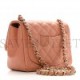 CHANEL LAMBSKIN QUILTED MINI SQUARE FLAP BROWN ROSE GOLD HARDWARE (20*15*8cm)