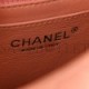 CHANEL LAMBSKIN QUILTED MINI SQUARE FLAP BROWN ROSE GOLD HARDWARE (20*15*8cm)