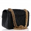 CHANEL CALFSKIN QUILTED 2.55 REISSUE MINI FLAP BLACK GOLD HARDWARE (27*18*8cm)