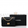 CHANEL CALFSKIN QUILTED 2.55 REISSUE MINI FLAP BLACK GOLD HARDWARE (27*18*8cm)