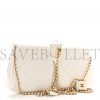 CHANEL LAMBSKIN QUILTED SIDE-PACKS WHITE GOLD HARDWARE (18*18*6cm)