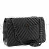 CHANEL CALFSKIN CHEVRON QUILTED 2.55 REISSUE 226 SO BLACK BLACK HARDWARE (28*18*9cm)