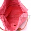 CHANEL SHINY CALFSKIN QUILTED CHANEL 22 DRAWSTRING BAG CORAL PINK GOLD HARDWARE (41*38*8cm)