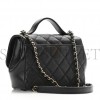 CHANEL CAVIAR QUILTED SMALL BUSINESS AFFINITY FLAP BLACK ROSE GOLD HARDWARE (19*15*7cm)