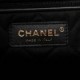 CHANEL VELVET SEQUIN QUILTED CHANEL 22 BLACK GOLD HARDWARE (34*34*8cm)