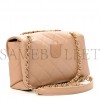 CHANEL CALFSKIN QUILTED SMALL ENCHAINED FLAP BEIGE GOLD HARDWARE (21*13*6cm)