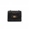 CHANEL CALFSKIN RESIN QUILTED MINI FLAP BLACK GOLD HARDWARE (18*13*4cm)