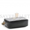 CHANEL SHINY CAVIAR QUILTED CHAIN MELODY CAMERA BAG BLACK GOLD HARDWARE (17*11*5cm)