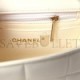 CHANEL LAMBSKIN RESIN CRYSTAL SQUARE QUILTED MINI SQUARE FLAP WHITE ROSE GOLD HARDWARE (17*13*8cm)