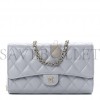 CHANEL CAVIAR QUILTED PHONE HOLDER WALLET ON REMOVABLE CHAIN GREY ROSE GOLD HARDWARE (20*12*4cm)