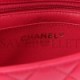 CHANEL LAMBSKIN QUILTED MINI TOP HANDLE RECTANGULAR FLAP DARK PINK ROSE GOLD HARDWARE (19*13*7cm)