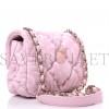 CHANEL PRINTED LAMBSKIN QUILTED CC MINI FLAP PINK ROSE GOLD HARDWARE (18*14*5cm)