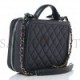 CHANEL IRIDESCENT CAVIAR QUILTED MEDIUM CC FILIGREE VANITY CASE DARK TURQUOISE (20*15*8cm)