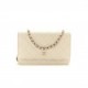 CHANEL CAVIAR QUILTED WALLET ON CHAIN WOC WHITE ROSE GOLD HARDWARE (19*12*4cm)