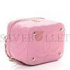 CHANEL CAVIAR QUILTED SMALL CC VANITY CASE LIGHT PINK ROSE GOLD HARDWARE (15*11*11cm)