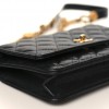 CHANEL CAVIAR QUILTED TWIST YOUR BUTTONS WALLET ON CHAIN WOC BLACK GOLD HARDWARE (19*12*3cm)