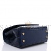 CHANEL CALFSKIN CHEVRON QUILTED SMALL COCO HANDLE FLAP NAVY GOLD HARDWARE (28*17*11cm)