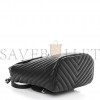 CHANEL CALFSKIN CHEVRON QUILTED SMALL URBAN SPIRIT BACKPACK BLACK SILVER HARDWARE (19.7*23.5*13.3cm)