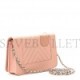 CHANEL METALLIC CAVIAR QUILTED VINTAGE MADEMOISELLE WALLET ON CHAIN WOC LIGHT PINK HARDWARE (19*12*4cm)