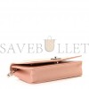 CHANEL METALLIC CAVIAR QUILTED VINTAGE MADEMOISELLE WALLET ON CHAIN WOC LIGHT PINK HARDWARE (19*12*4cm)