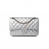 CHANEL METALLIC CALFSKIN QUILTED 2.55 REISSUE 226 FLAP SILVER SILVER HARDWARE (27*18*8cm)