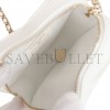 CHANEL CC IN LOVE HEART CLUTCH WITH CHAIN WHITE LAMBSKIN LIGHT GOLD HARDWARE (13*13*5cm)