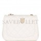 CHANEL PEARL CRUSH MINI SQUARE FLAP BAG WHITE LAMBSKIN LIGHT GOLD HARDWARE (17*14*8cm)