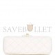 CHANEL PEARL CRUSH MINI RECTANGULAR FLAP BAG WHITE LAMBSKIN ANTIQUE GOLD HARDWARE (20*13*6cm)