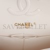 CHANEL SMALL CLASSIC DOUBLE FLAP WHITE CAVIAR LIGHT GOLD HARDWARE (23*13*6cm)