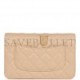 CHANEL WALLET ON CHAIN WOC BEIGE CAVIAR SILVER HARDWARE (19*12*4cm)