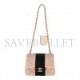 CHANEL MINI SQUARE FLAP BAG PINK AND BLACK LAMBSKIN LIGHT GOLD HARDWARE (17*8*5cm)